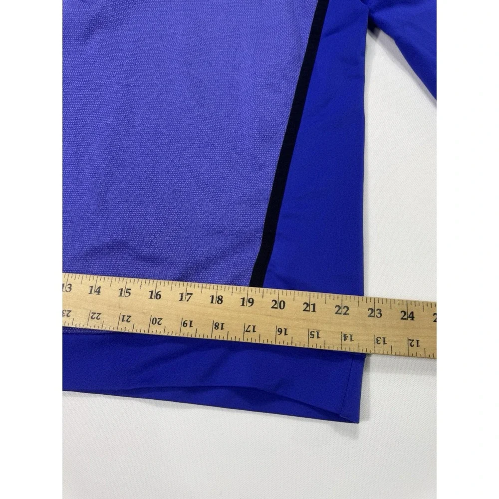 Adidas Golf Men Large Blue 1/4 Zip Pullover Performance Sweater Active Stretch L